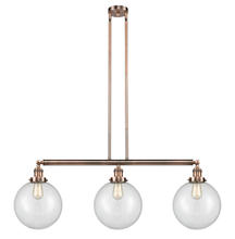 Innovations Lighting 213-AC-G202-10 - Beacon - 3 Light - 42 inch - Antique Copper - Stem Hung - Island Light