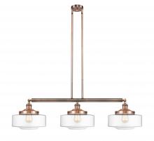 Innovations Lighting 213-AC-G692-12 - Bridgeton - 3 Light - 44 inch - Antique Copper - Stem Hung - Island Light