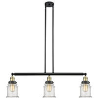 Innovations Lighting 213-BAB-G184 - Canton - 3 Light - 39 inch - Black Antique Brass - Stem Hung - Island Light