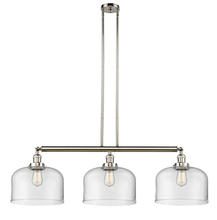 Innovations Lighting 213-PN-G72-L - Bell - 3 Light - 42 inch - Polished Nickel - Stem Hung - Island Light