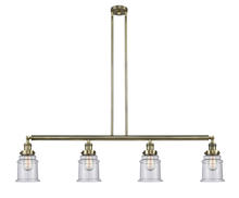 Innovations Lighting 214-AB-G184 - Canton - 4 Light - 51 inch - Antique Brass - Stem Hung - Island Light