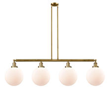 Innovations Lighting 214-BB-G201-10 - Beacon - 4 Light - 54 inch - Brushed Brass - Stem Hung - Island Light