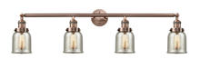 Innovations Lighting 215-AC-G58 - Bell - 4 Light - 43 inch - Antique Copper - Bath Vanity Light