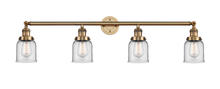 Innovations Lighting 215-BB-G52 - Bell - 4 Light - 42 inch - Brushed Brass - Bath Vanity Light