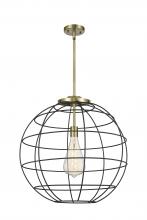 Innovations Lighting 221-1S-AB-CE-22-BK - Lake Placid - 1 Light - 22 inch - Antique Brass - Pendant