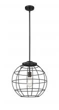 Innovations Lighting 221-1S-BK-CE-16-BK - Lake Placid - 1 Light - 16 inch - Matte Black - Pendant