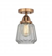 Innovations Lighting 288-1C-AC-G142 - Chatham - 1 Light - 7 inch - Antique Copper - Semi-Flush Mount