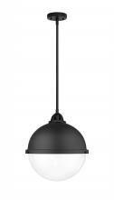 Innovations Lighting 288-1S-BK-HFS-122-BK - Hampden - 1 Light - 13 inch - Matte Black - Cord hung - Pendant