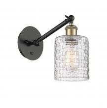 Innovations Lighting 317-1W-BAB-G112C-5CL - Cobbleskill - 1 Light - 5 inch - Black Antique Brass - Sconce