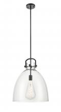 Innovations Lighting 410-1SL-BK-G412-16CL - Newton Bell - 1 Light - 16 inch - Matte Black - Pendant