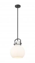 Innovations Lighting 410-1SM-BK-G410-10WH - Newton Sphere - 1 Light - 10 inch - Matte Black - Mini Pendant