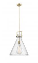 Innovations Lighting 411-1SL-BB-G411-16SDY - Newton Cone - 1 Light - 16 inch - Brushed Brass - Cord hung - Pendant