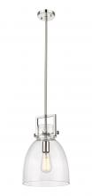 Innovations Lighting 411-1SM-PN-G412-10CL - Newton Bell - 1 Light - 10 inch - Polished Nickel - Mini Pendant