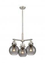 Innovations Lighting 411-3CR-SN-G410-7SM - Newton Sphere - 3 Light - 21 inch - Satin Nickel - Pendant