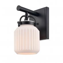 Innovations Lighting 416-1W-BK-G416-6WH - Latreille - 1 Light - 6 inch - Matte Black - Sconce