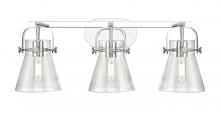 Innovations Lighting 423-3W-PC-G411-6SDY - Pilaster II Cone - 3 Light - 27 inch - Polished Chrome - Bath Vanity Light