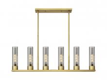 Innovations Lighting 429-6I-BB-G429-8SM - Empire - 6 Light - 44 inch - Brushed Brass - Linear Pendant