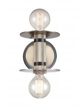 Innovations Lighting 433-2W-BSN - Aurora - 2 Light - 6 inch - Black Satin Nickel - Sconce