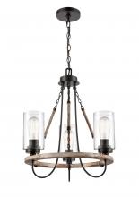 Innovations Lighting 442-3CR-BK-G4422 - Paladin - 3 Light - 19 inch - Matte Black - Chain Hung - Mini Chandelier