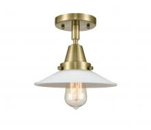 Innovations Lighting 447-1C-AB-G1 - Halophane - 1 Light - 9 inch - Antique Brass - Flush Mount