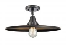 Innovations Lighting 447-1C-BK-MFR-BK-16 - Appalachian - 1 Light - 16 inch - Matte Black - Flush Mount