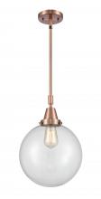 Innovations Lighting 447-1S-AC-G202-10 - Beacon - 1 Light - 10 inch - Antique Copper - Mini Pendant