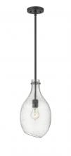 Innovations Lighting 493-1S-BK-G554-9 - Norwalk - 1 Light - 9 inch - Matte Black - Stem hung - Mini Pendant