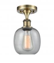 Innovations Lighting 516-1C-AB-G104 - Belfast - 1 Light - 6 inch - Antique Brass - Semi-Flush Mount