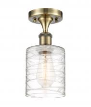 Innovations Lighting 516-1C-AB-G1113 - Cobbleskill - 1 Light - 5 inch - Antique Brass - Semi-Flush Mount