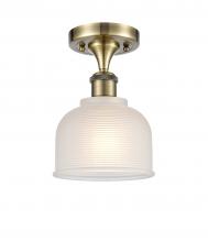 Innovations Lighting 516-1C-AB-G411 - Dayton - 1 Light - 6 inch - Antique Brass - Semi-Flush Mount