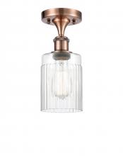 Innovations Lighting 516-1C-AC-G342 - Hadley - 1 Light - 5 inch - Antique Copper - Semi-Flush Mount