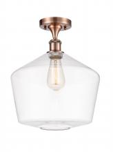 Innovations Lighting 516-1C-AC-G652-12 - Cindyrella - 1 Light - 12 inch - Antique Copper - Semi-Flush Mount