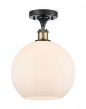 Innovations Lighting 516-1C-BAB-G121-10 - Athens - 1 Light - 10 inch - Black Antique Brass - Semi-Flush Mount