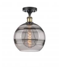 Innovations Lighting 516-1C-BAB-G556-10SM - Rochester - 1 Light - 10 inch - Black Antique Brass - Semi-Flush Mount