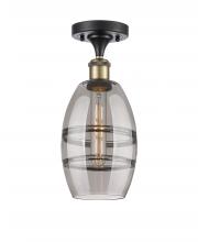 Innovations Lighting 516-1C-BAB-G557-6SM - Vaz - 1 Light - 6 inch - Black Antique Brass - Semi-Flush Mount