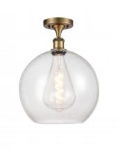 Innovations Lighting 516-1C-BB-G124-12 - Athens - 1 Light - 12 inch - Brushed Brass - Semi-Flush Mount