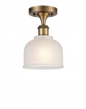 Innovations Lighting 516-1C-BB-G411 - Dayton - 1 Light - 6 inch - Brushed Brass - Semi-Flush Mount