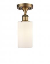 Innovations Lighting 516-1C-BB-G801 - Clymer - 1 Light - 4 inch - Brushed Brass - Semi-Flush Mount