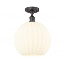 Innovations Lighting 516-1C-OB-G1217-12WV - White Venetian - 1 Light - 12 inch - Oil Rubbed Bronze - Semi-Flush Mount