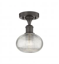 Innovations Lighting 516-1C-OB-G555-6CL - Ithaca - 1 Light - 6 inch - Oil Rubbed Bronze - Semi-Flush Mount