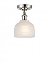 Innovations Lighting 516-1C-PN-G411 - Dayton - 1 Light - 6 inch - Polished Nickel - Semi-Flush Mount