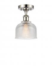 Innovations Lighting 516-1C-PN-G412 - Dayton - 1 Light - 6 inch - Polished Nickel - Semi-Flush Mount