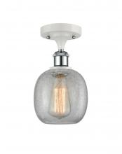 Innovations Lighting 516-1C-WPC-G105 - Belfast - 1 Light - 6 inch - White Polished Chrome - Semi-Flush Mount