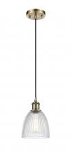 Innovations Lighting 516-1P-AB-G382 - Castile - 1 Light - 6 inch - Antique Brass - Cord hung - Mini Pendant