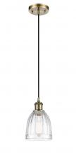 Innovations Lighting 516-1P-AB-G442 - Brookfield - 1 Light - 6 inch - Antique Brass - Cord hung - Mini Pendant