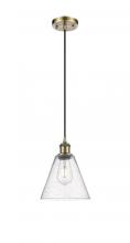 Innovations Lighting 516-1P-AB-GBC-84 - Berkshire - 1 Light - 8 inch - Antique Brass - Cord hung - Mini Pendant