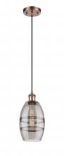 Innovations Lighting 516-1P-AC-G557-6SM - Vaz - 1 Light - 6 inch - Antique Copper - Cord hung - Mini Pendant