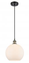 Innovations Lighting 516-1P-BAB-G121-10 - Athens - 1 Light - 10 inch - Black Antique Brass - Cord hung - Mini Pendant