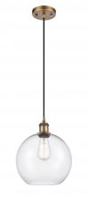 Innovations Lighting 516-1P-BB-G122-10 - Athens - 1 Light - 10 inch - Brushed Brass - Cord hung - Mini Pendant