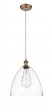 Innovations Lighting 516-1P-BB-GBD-122 - Bristol - 1 Light - 12 inch - Brushed Brass - Cord hung - Mini Pendant